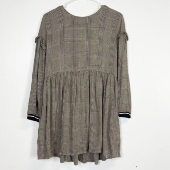 Zara Babydoll Dress plaid athletic trim - Picture 1 of 5